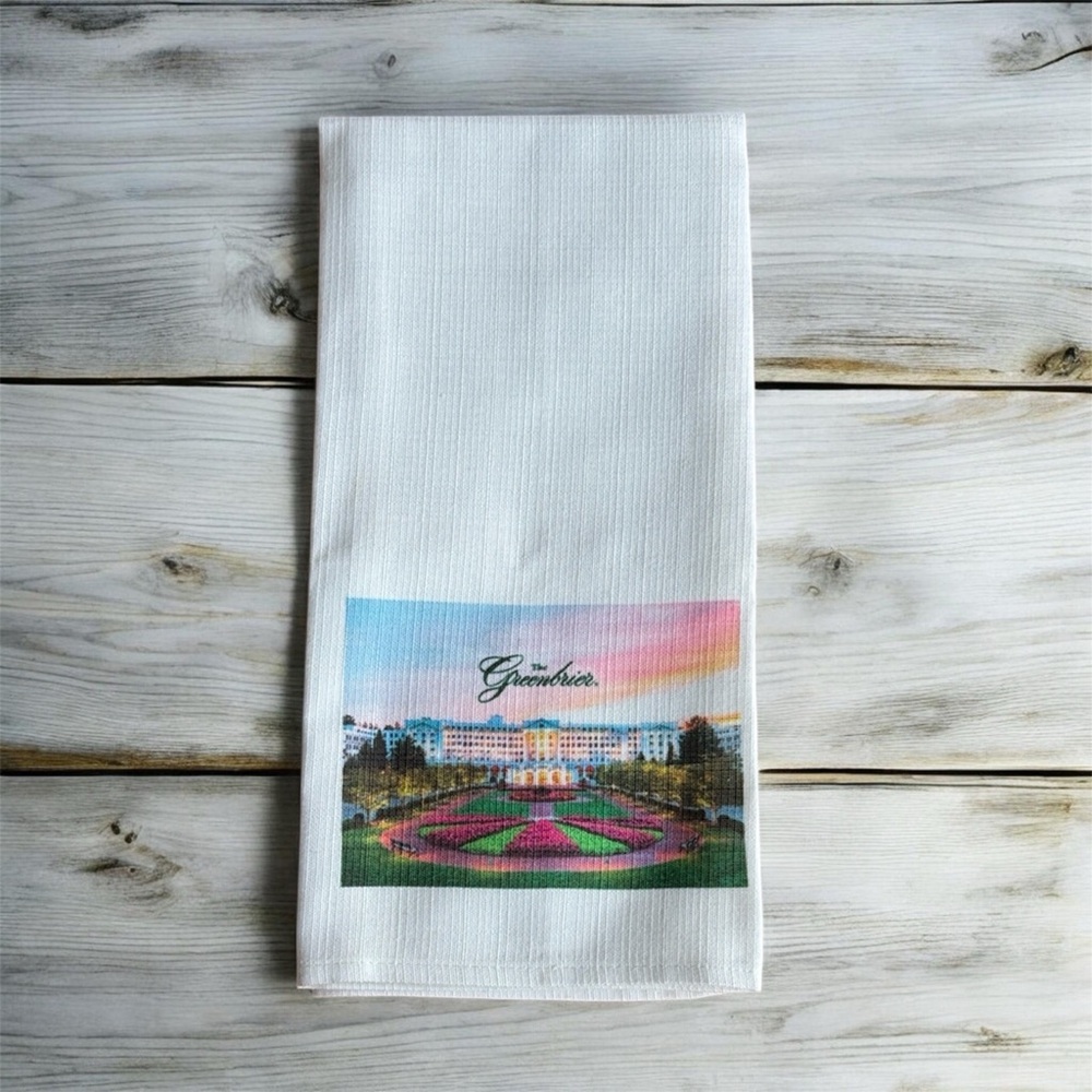 NEW The Greenbrier Resort White Kitchen Towel